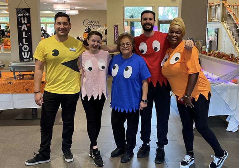 The Events and Adventures team dressed up as Pacman