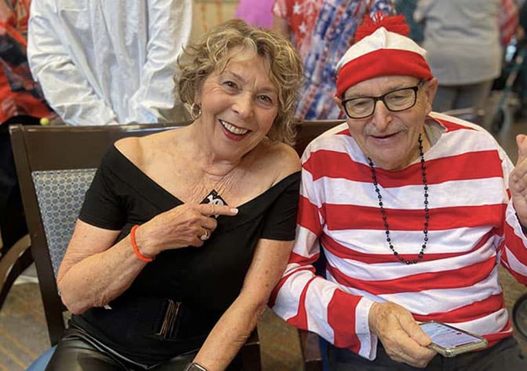 Resident dressed up as Where’s Waldo