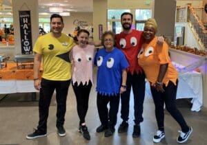 The Events and Adventures team dressed up as Pacman