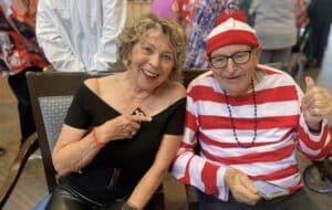 Resident dressed up as Where’s Waldo